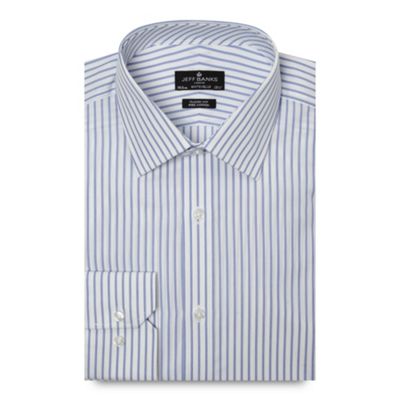 Jeff Banks Designer white striped regular fit poplin shirt